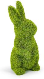 Easter Bunny Decorations,Resin Moss Bunny Figurine,Garden Artificial Moss Rabbit Easter Décor Party Favors Gifts