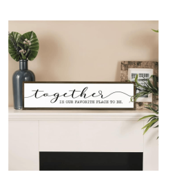 Family Wall Signs Decor Together is Our Favorite Place to Be Inspirational Quotes Wall Plaque Rustic Farmhouse Motivational Decoration for Living