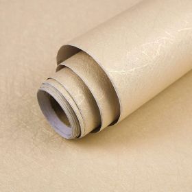 Gold Beige Wallpaper Peel and Stick 15.7" x 118" Removable Embossed Self Adhesive Silk Texture Wallpaper Cabinet Furniture Countertop Shelf Liner