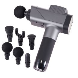 Massage Gun Deep Tissue, Percussion Muscle Massager for Athletes - with 8 Speed Levels & 6 Massage Heads, 16V 2500mAh Batteries