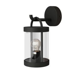 Inowel Lights Wall Light Outdoor Lantern E26 Bulb (Not Include) Wall Mount Hang Lamp Wall Sconce Lighting 32335 (Option: Black)