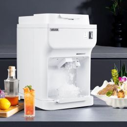 Commercial Ice Shaver 220LBS/H Electric Snow Cone Maker Ice Crusher White (Option: white)