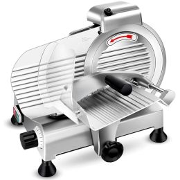 Meat Slicer Machine,8.5/10 Inch Commercial Meat Slicer, 240W Frozen Meat Cheese Deli Slicer,Premium Chromium-plated Steel Blade Semi-Auto Foody S (Option: 85inch)