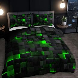 Abstract Grid Series Quilt Cover Digital Printing Bedding (Option: 5 Style-140 X210 Two Pieces)